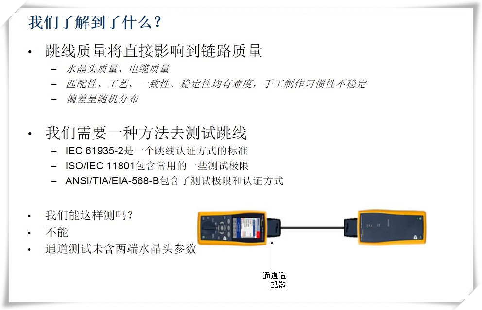 我們了解到了什么？ 跳線質(zhì)量將影響到鏈路質(zhì)量圖